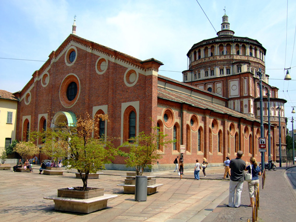 Церковь Санта-Мария-делле-Грацие в Милане фото