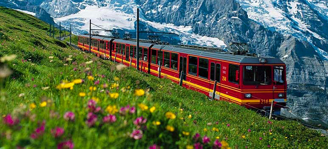 Земмерингская железная дорога в Австрии (11 фото)