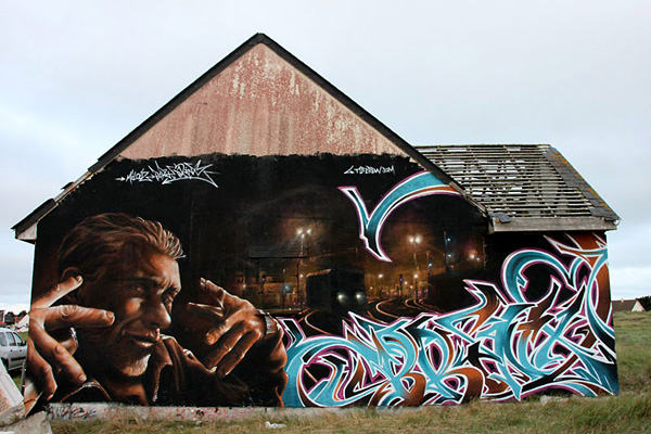 Анаморфное граффити от TSF Crew