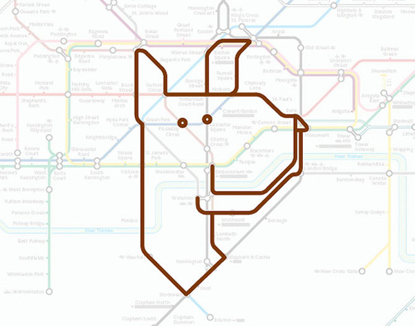 Животные на схеме лондонского метрополитена (9)
