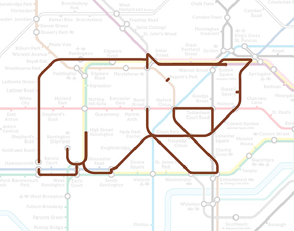 Животные на схеме лондонского метрополитена (19)