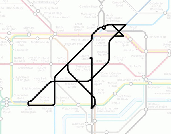 Животные на схеме лондонского метрополитена (17)